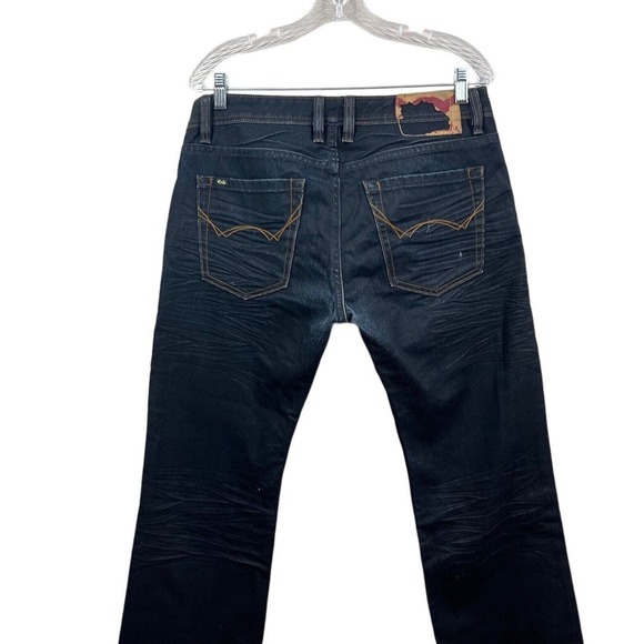 Cut of Individuality Jeans Hagen Straight Relaxed Button Fly Dark Wash Men 31x34 - Picture 8 of 8